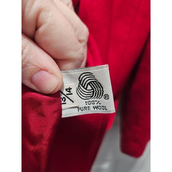 Vintage Forecaster of Boston Red 100% Wool Blazer Jacket Size 14 Single Button - Picture 5 of 11